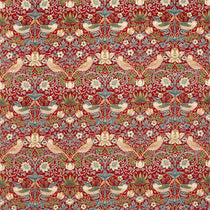 Strawberry Thief Velvet Crimson Slate 236933 Fabric by the Metre